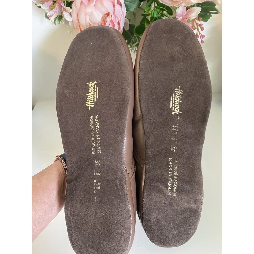 Hitchcock Brown Moosehide Slipper Style #: 4942BR Size‎ 9 Made in Canada NWOB